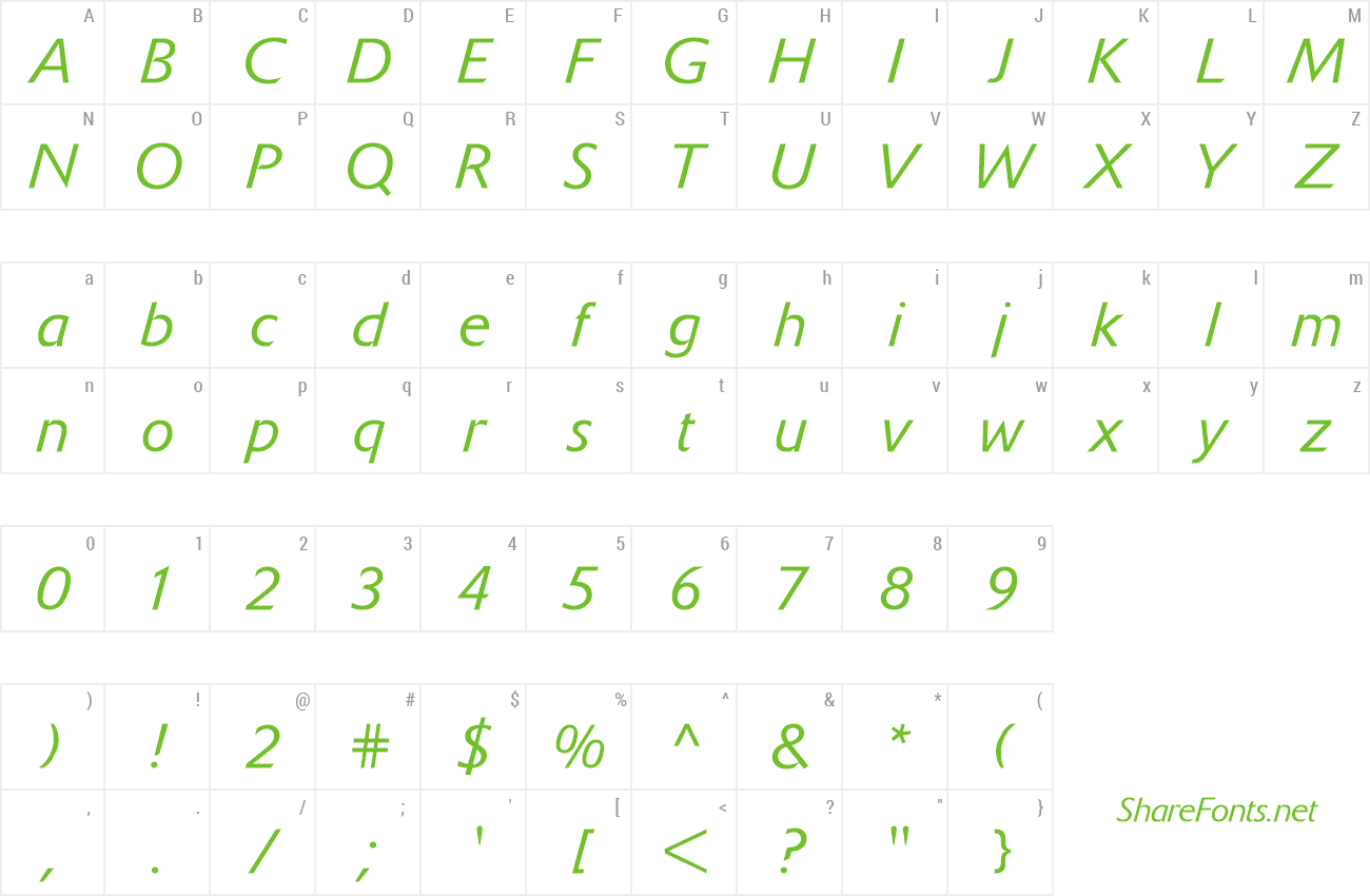 Font DeltaJaeger-Light preview